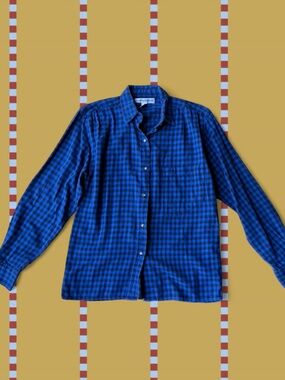 Cambridge Dry Goods Blue Check Button-Down Shirt